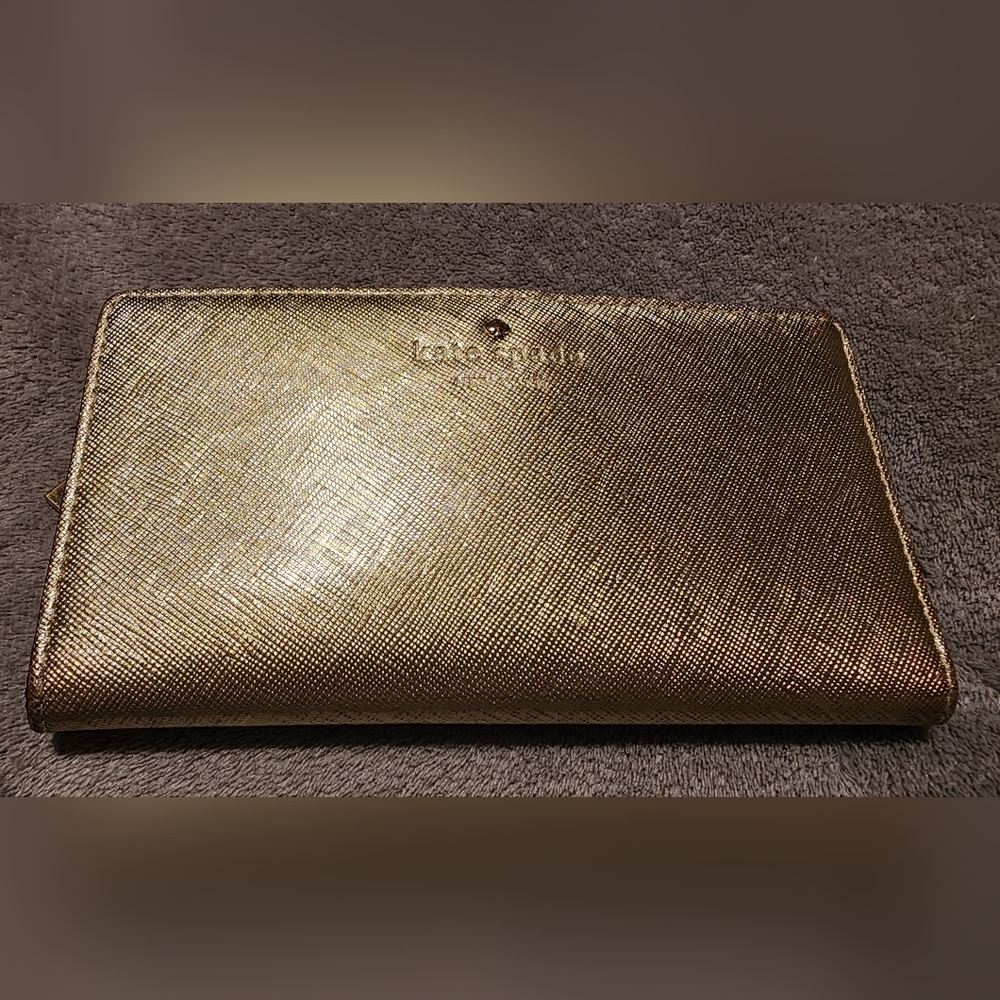 Kate spade bifold womens wallet gold